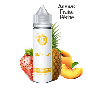 Ananas-fraise-Peche-50ml-Crazy Labs